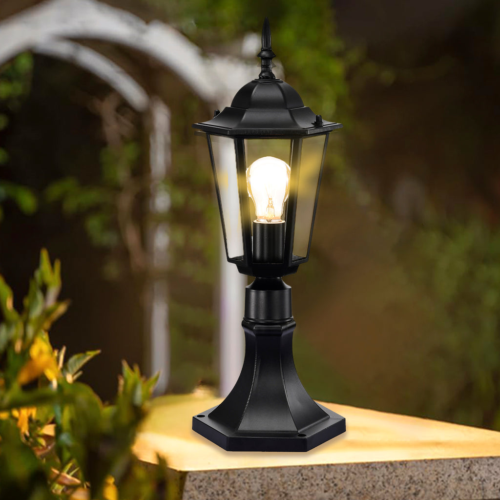 Black Outdoor Post Light for Garden Lawn Pathway 42 inches High