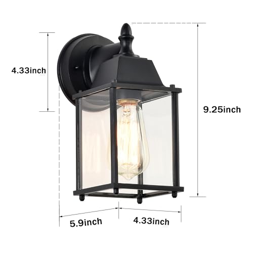 Black Classic  Outdoor Wall Light for Entrances