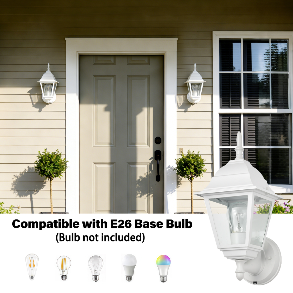 2 pack Traditional  Dusk-to-Dawn Outdoor Wall Light for Timeless Exterior Style