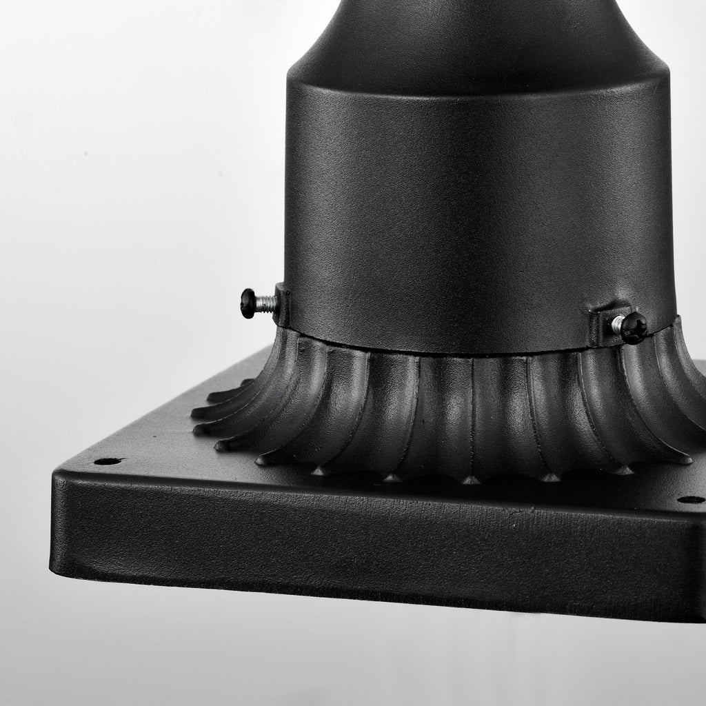 2-Pack Outdoor Post Lanterns with Pier Mount Bases, Black