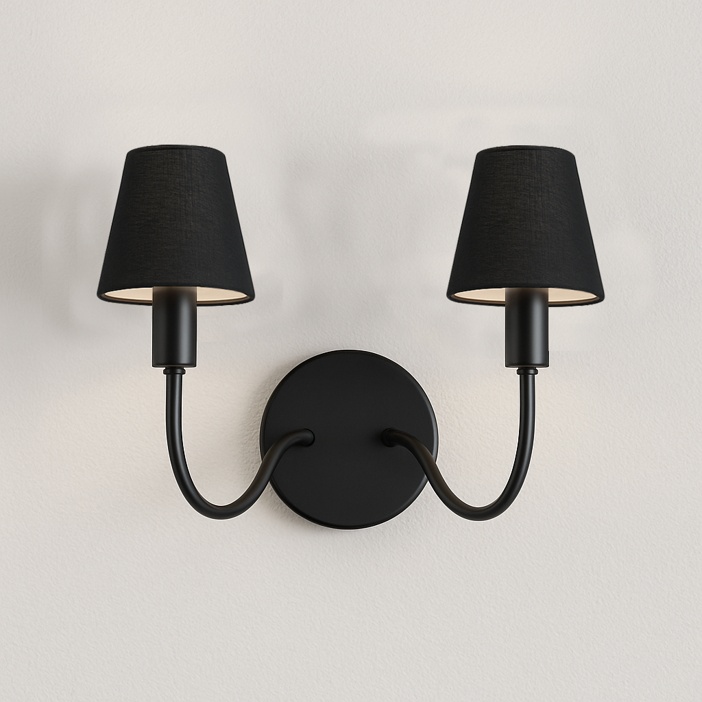 Chandelier Shades set of 6 Clip-On Small Line Empire Lampshades for E12 Candelabra Bulbs