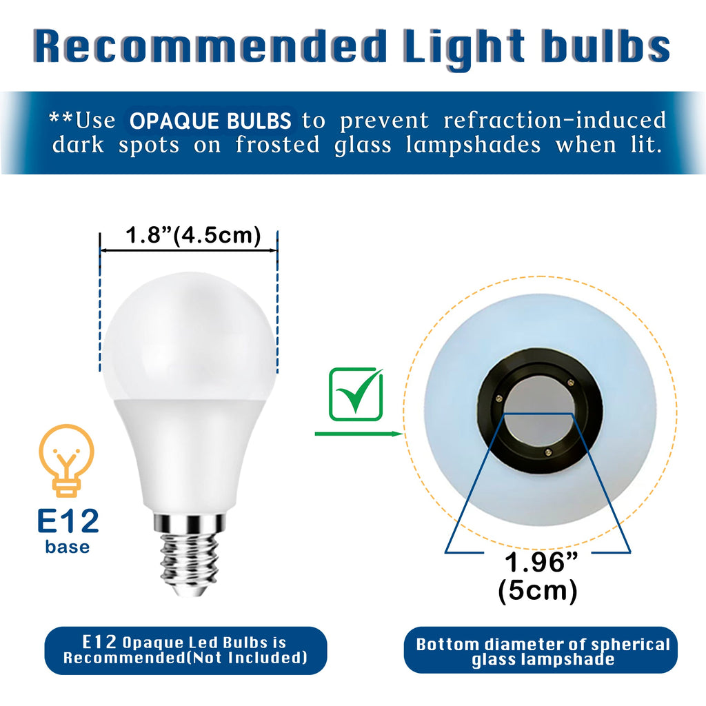 Modern Globe Table Lamp with Glass Shade and Plug-in Switch for Bedroom & Living Room