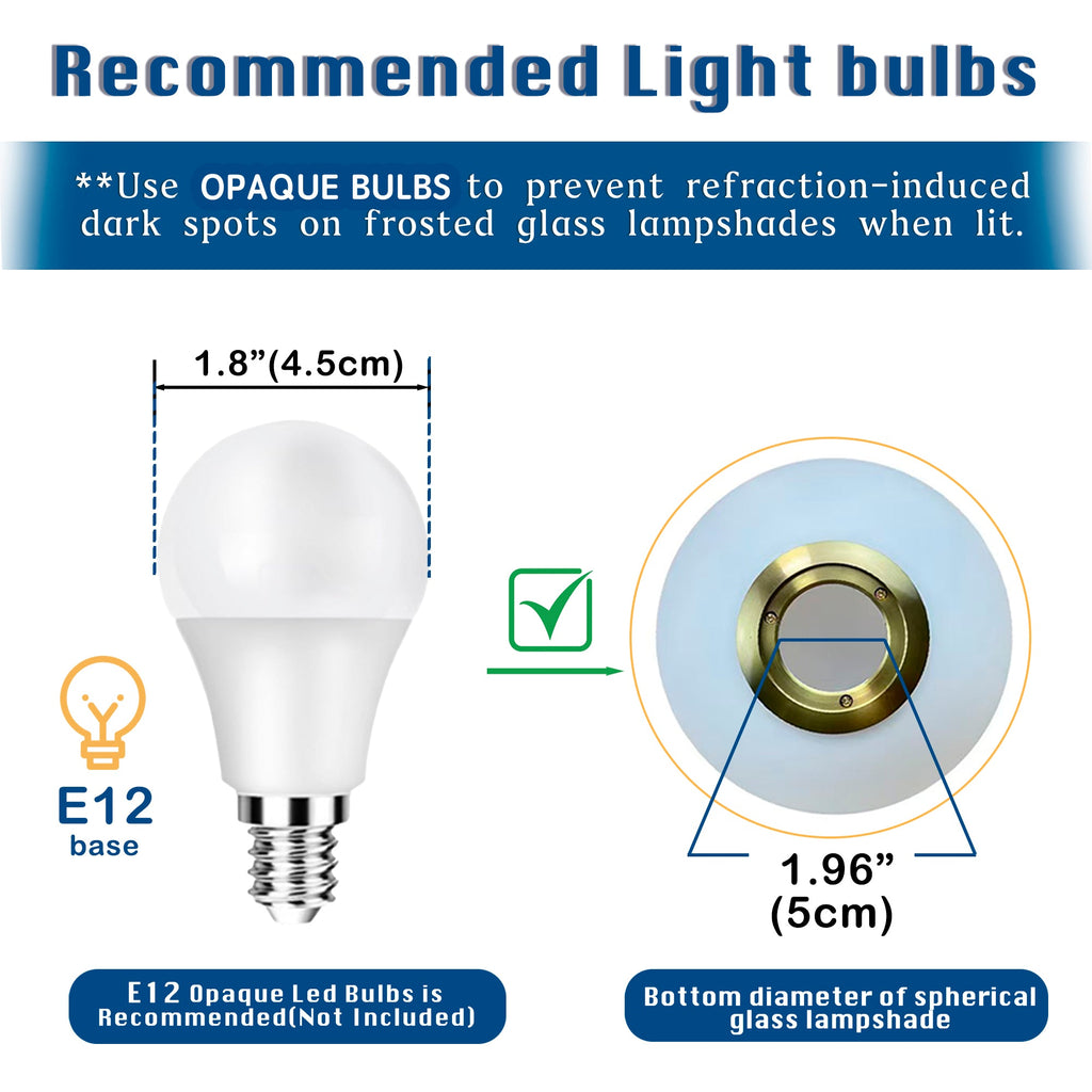 Modern Globe Table Lamp with Glass Shade and Plug-in Switch for Bedroom & Living Room