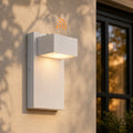 7.8" White Dusk-to-Dawn Integrated LED Outdoor Wall Light