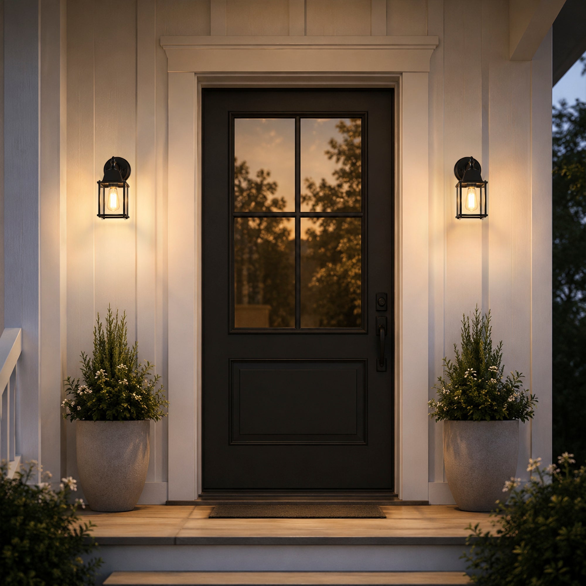 Black Classic  Outdoor Wall Light for Entrances