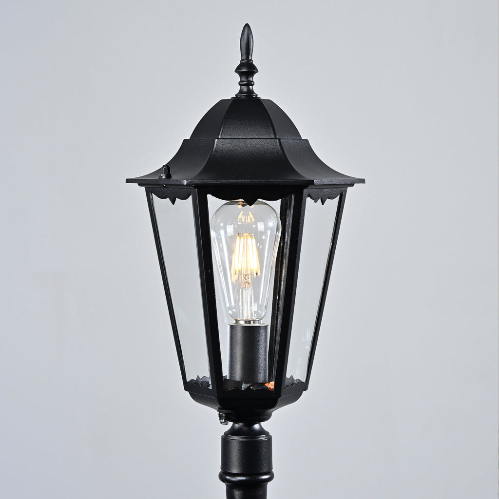 84" Black  Dusk to Dawn Outdoor Post Light for Driveways